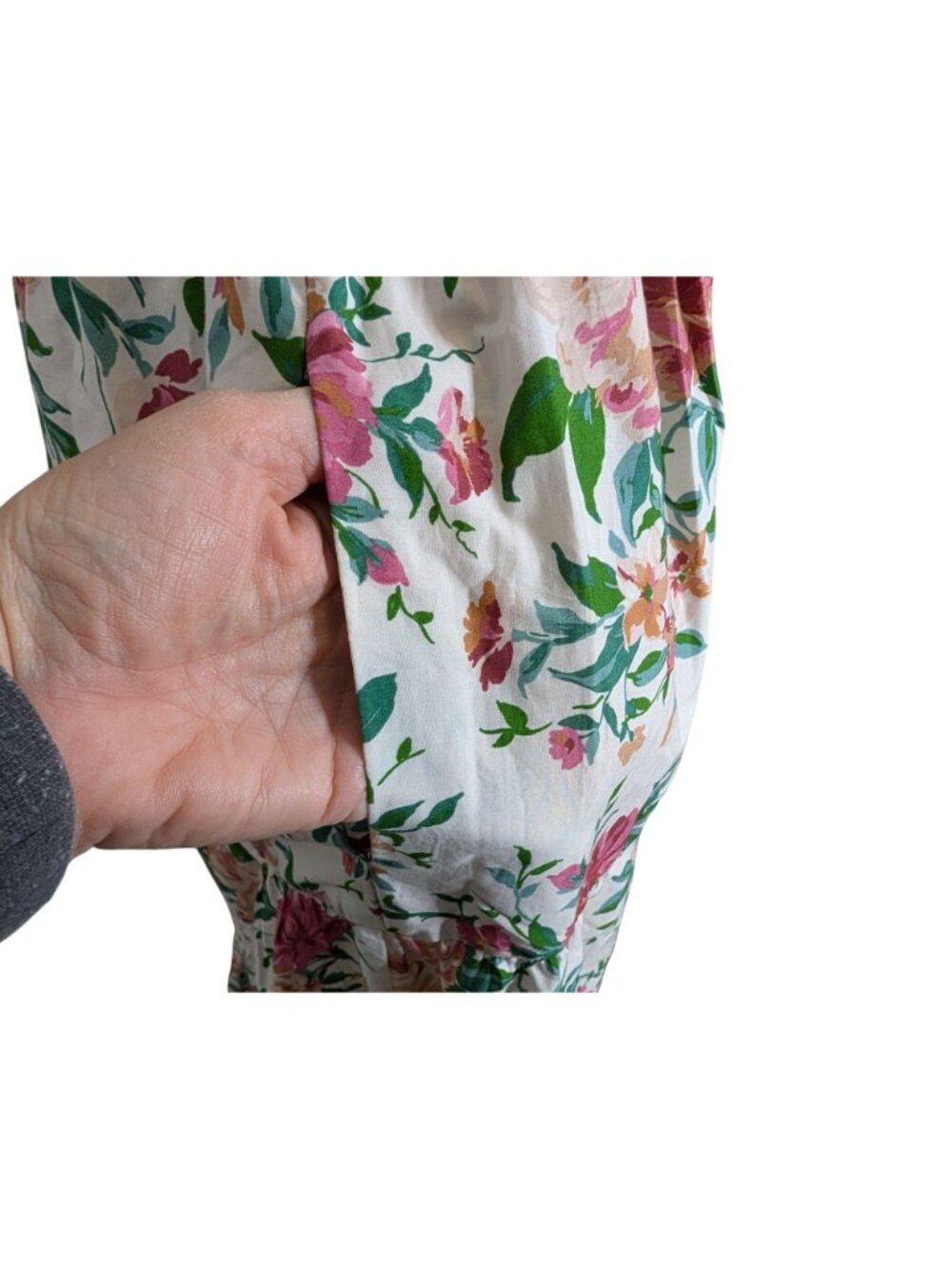 Anthropologie Somerset Floral Maxi Dress Puff-Sleeve Edition White Pink Sz S - Picture 11 of 16